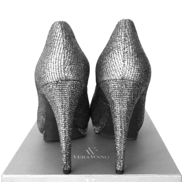 VERA WANG Collection Selima Silver Pumps - Picture 4 of 5